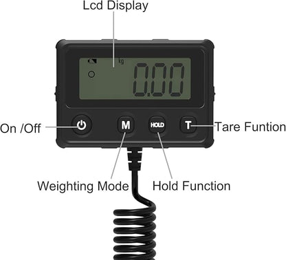 Maxus Shipping Scale 440lb, LCD Digital Postal Scale