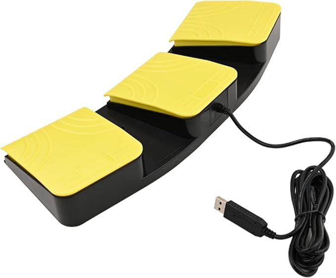 USB Foot Pedal for PC Gaming, Optical Control Foot Switch, Computer Map Mouse