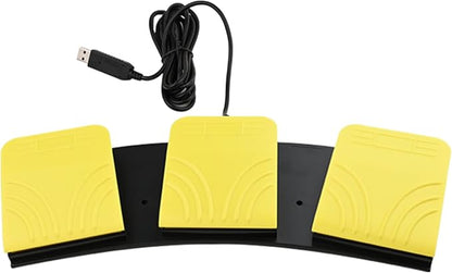 USB Foot Pedal for PC Gaming, Optical Control Foot Switch, Computer Map Mouse