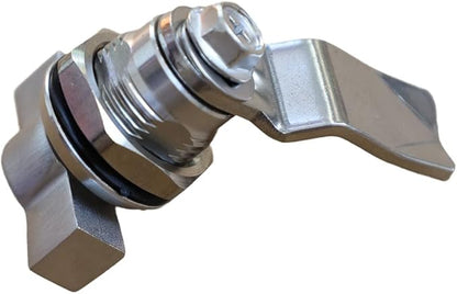 Thumb Operated Offset Cam Lock, Stainless Steel Keyless, Metal Replacement Lock