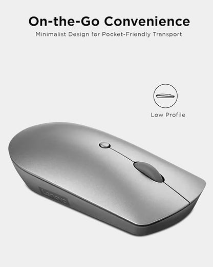 Lenovo 600 Bluetooth Silent Mouse, Adjustable DPI, 4 Button, Microsoft Swift