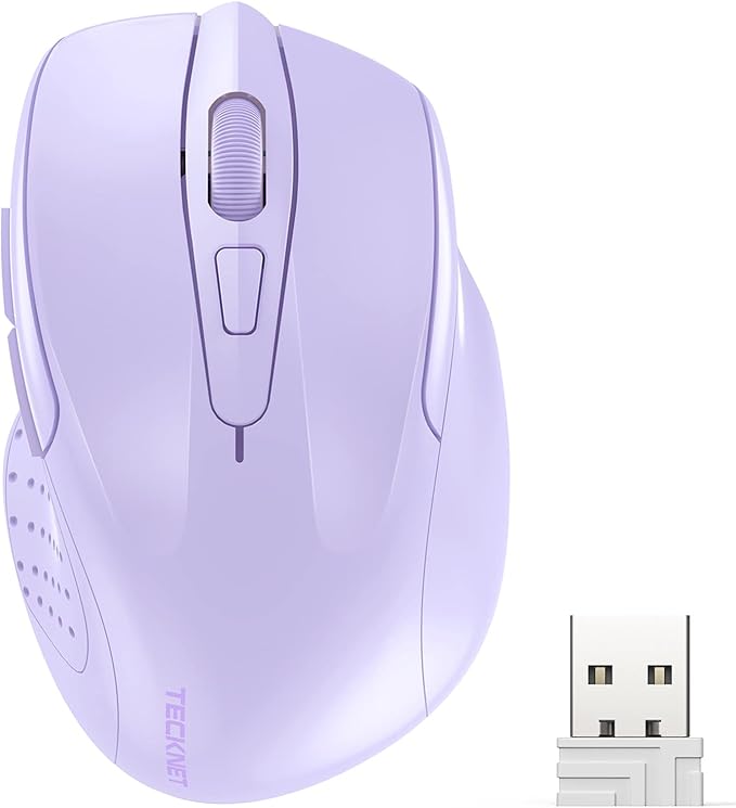 TECKNET Wireless Mouse, 2.4G Ergonomic Optical Mouse, Computer Mouse