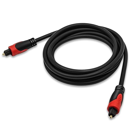 3FT Optical Audio Cable, Digital Audio Fiber Optic Cable Toslink, Flexible