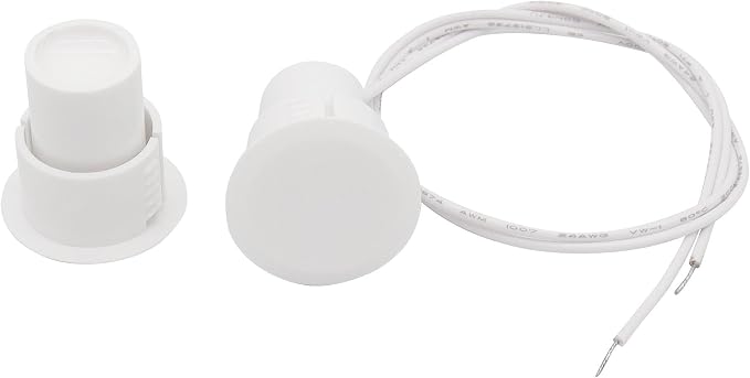 2PCS Recessed Wired Security Window Door Contact Sensor, Normally Closed NC