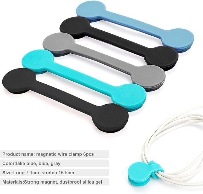 Viaky 6 Packs Magnet Wire Winder Straps