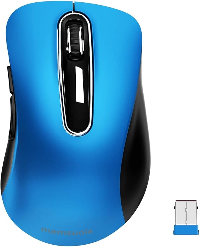 memzuoix 2.4G Portable Wireless Mouse, 1400 DPI Mobile Optical Cordless Mice