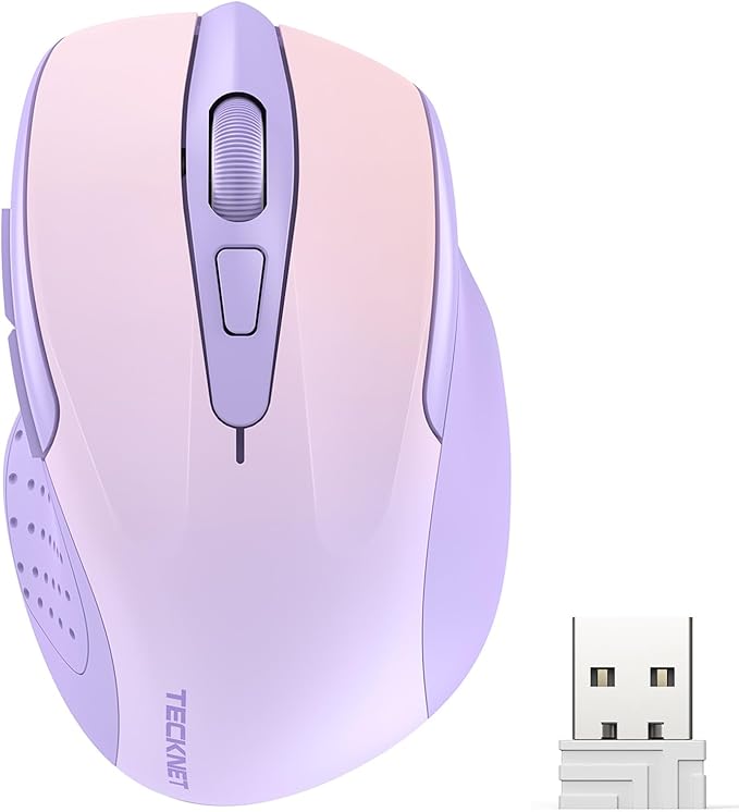 TECKNET Wireless Mouse, 2.4G Ergonomic Optical Mouse, Computer Mouse