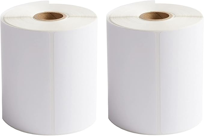 FungLam 2 Rolls 4x6 Direct Thermal Shipping Labels, 250 Labels/Roll, Compatible