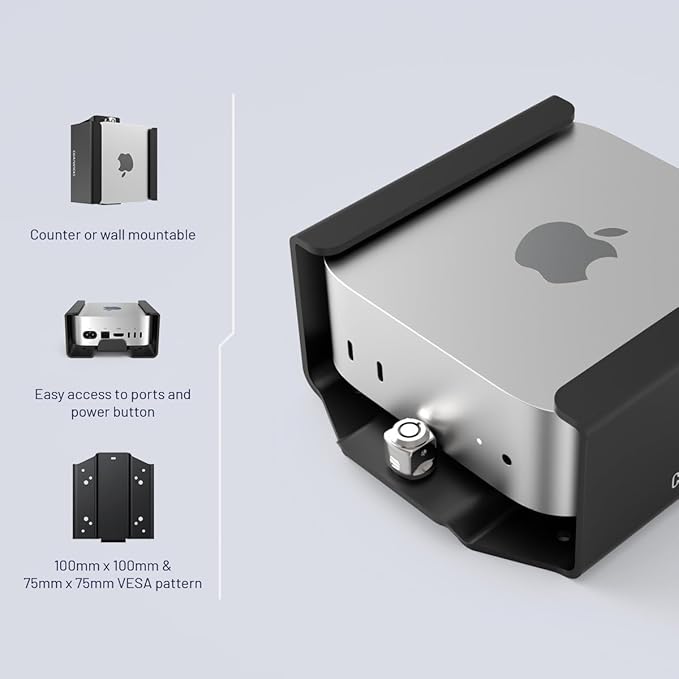 Mac mini M4 2024 Secure Mounting Bracket