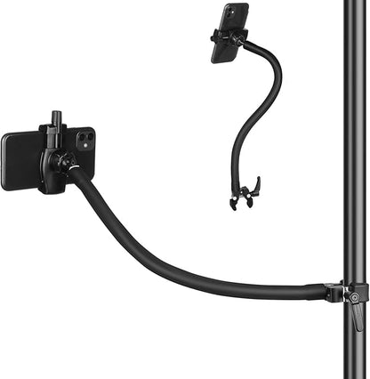 Gooseneck Phone Holder for Mic Stand/Music Stand/Stroller/Treadmill/Spin