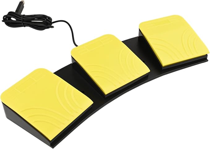 USB Foot Pedal for PC Gaming, Optical Control Foot Switch, Computer Map Mouse