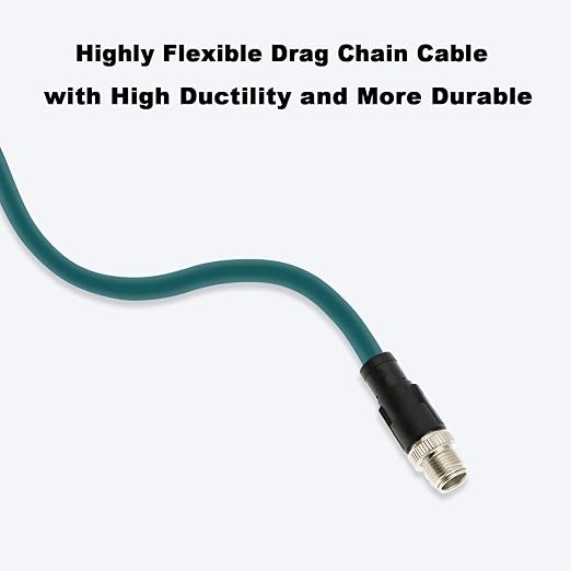 Alvin's Cables M12 8 Pin X Code to RJ45 Industrial Ethernet Cable
