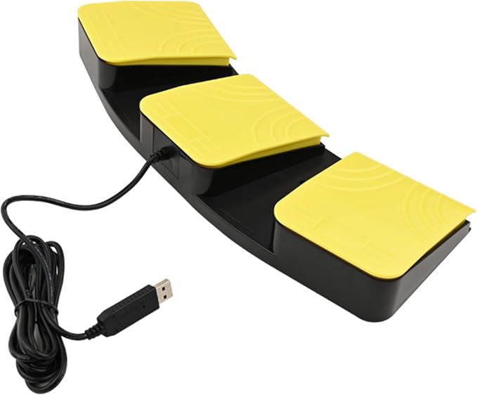 USB Foot Pedal for PC Gaming, Optical Control Foot Switch, Computer Map Mouse
