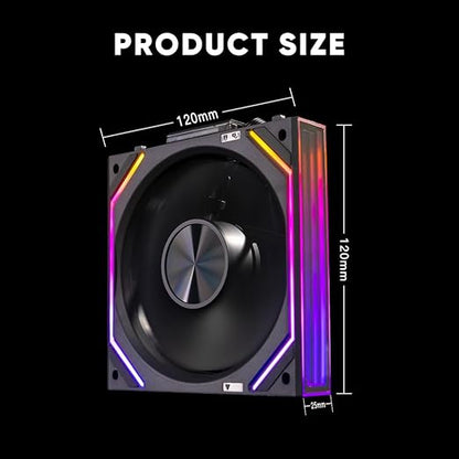 Jungle Leopard Interstellar V2 RS 120mm PC Reverse Blade Case Fan Infinity