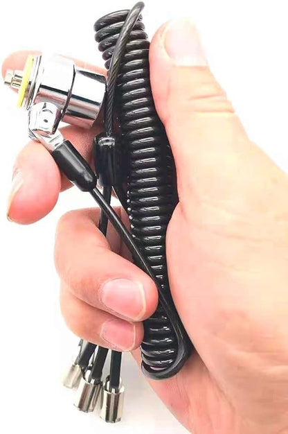 Keyed Alike 5Pack Security Hardware Cable Lock Kit, Retractable Cable Lock