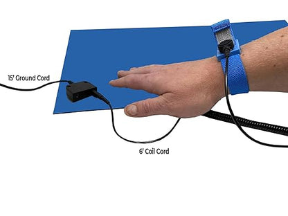 RubberStat Dual Layer ESD Compliant Workstation Rubber Table Mat Kit, Cell