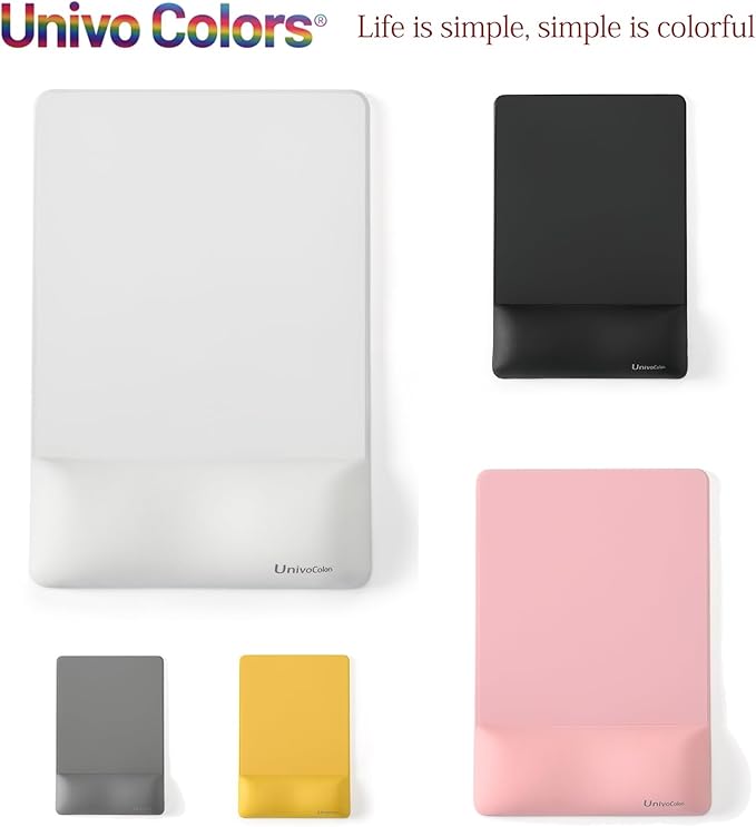 univo colors Design-Wave Wrist Rest Mouce Pad, PE Mouse Sliding