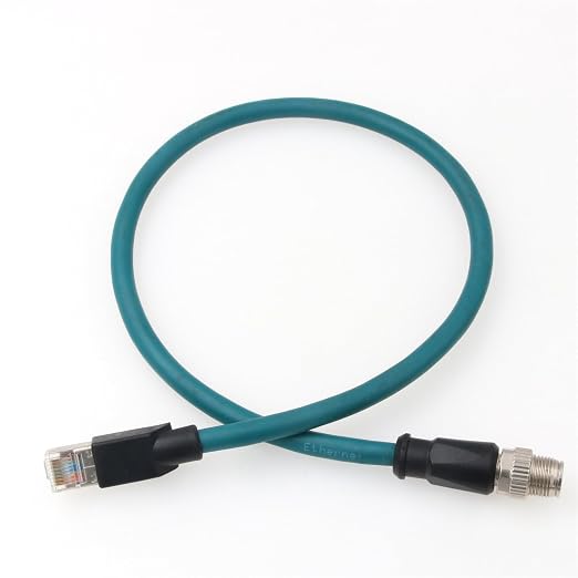 M12 Ethernet 8 Pin X Coded RJ45 CAT7e GigE Cable