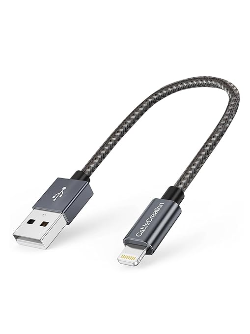 CableCreation Short iPhone Charger Cable 0.5FT/0.15m, USB A to Lightning Cable