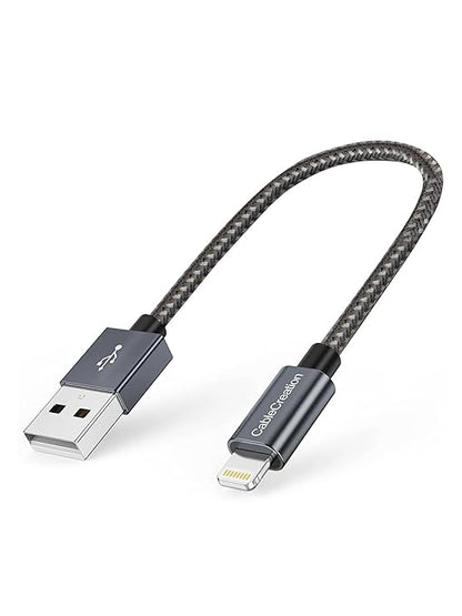 CableCreation Short iPhone Charger Cable 0.5FT/0.15m, USB A to Lightning Cable