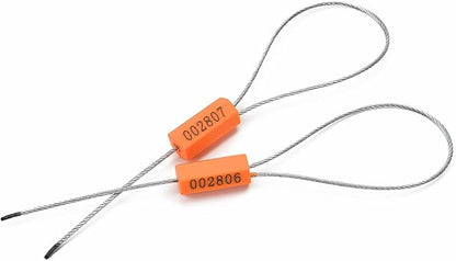 100PCS Steel Cable Seals Metal Security Seal Numbered Metal Truck Trailer Seals