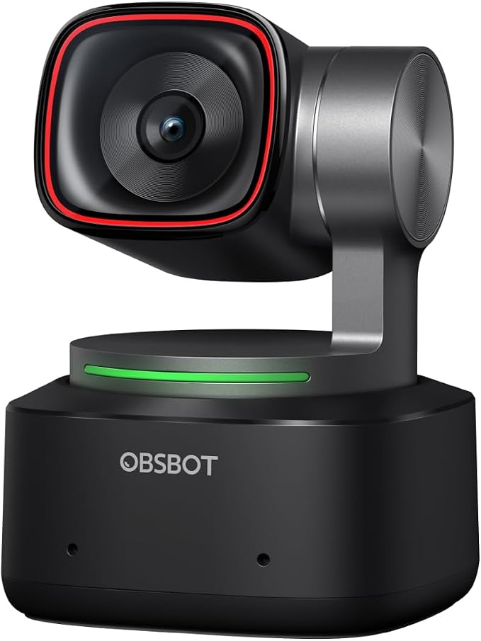 OBSBOT Tiny 2 Webcam 4K Voice Control PTZ, AI Tracking Multi-Mode & Auto Focus