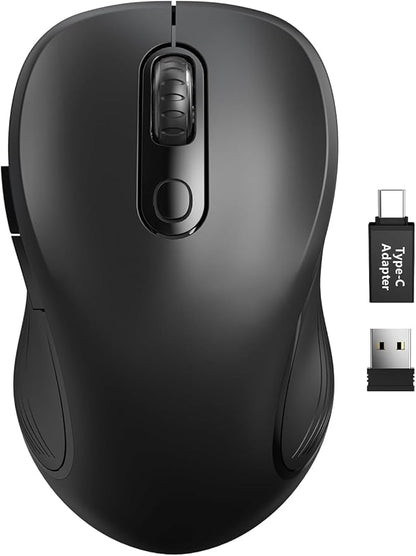 Trueque Wireless Mouse for Laptop, 2.4GHz Ergonomic Computer Mouse