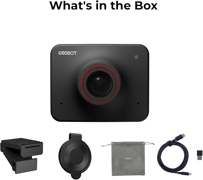 OBSBOT Meet AI-Powered 4K Webcam, AI Framing & Autofocus, Webcam