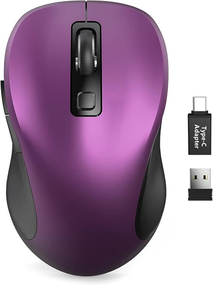 Trueque Wireless Mouse for Laptop, 2.4GHz Ergonomic Computer Mouse