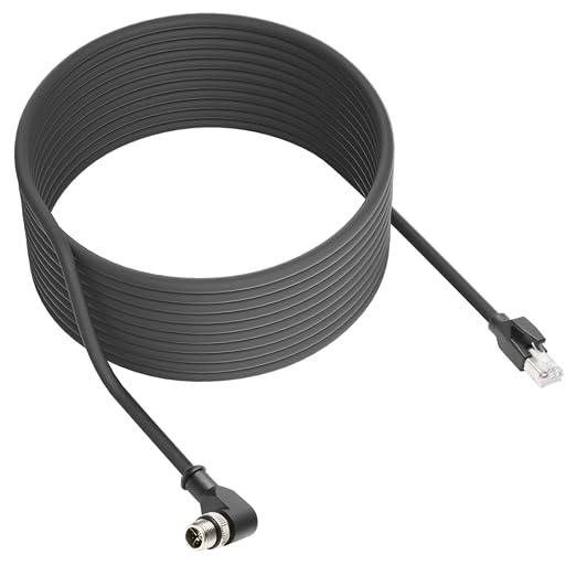 Alvin's Cables M12 X-Code 8 Pin Male to RJ45 Ethernet Cable