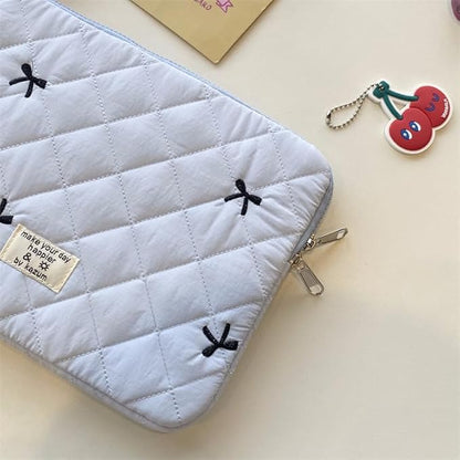 Cute Bow Graphic Carrying Laptop Bag Y2K Preppy Laptop Sleeve Case Bag Kawaii