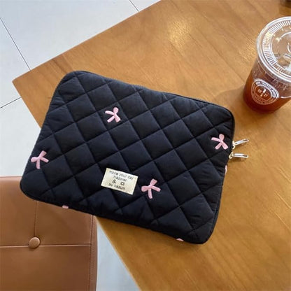 Cute Bow Graphic Carrying Laptop Bag Y2K Preppy Laptop Sleeve Case Bag Kawaii