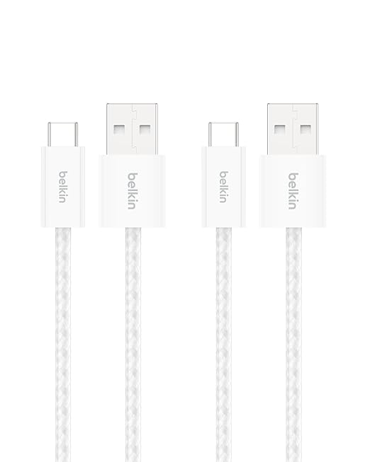 Belkin USB A to USB C Cable 2-Pack, 15W