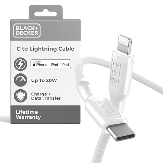 BLACK+DECKER USB C to Lightning Cable