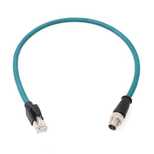 M12 Ethernet 8 Pin X Coded RJ45 CAT7e GigE Cable