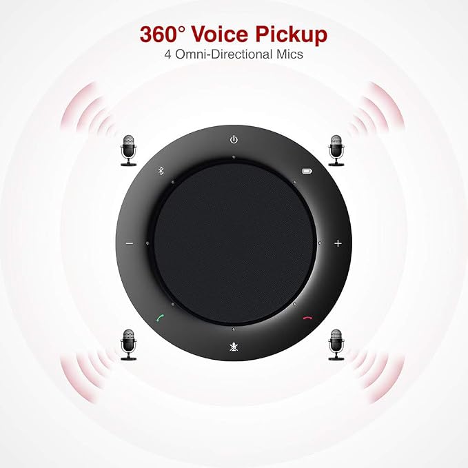 4K Conference Room Camera System, AI Auto-Tracking PTZ Camera 3x Optical/5x