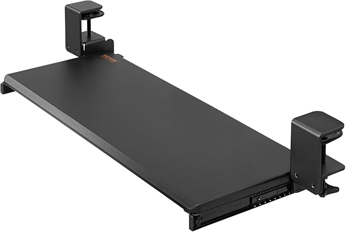 VEVOR Clamp on Keyboard Tray Under Desk, Desk Keyboard Tray Slide Out