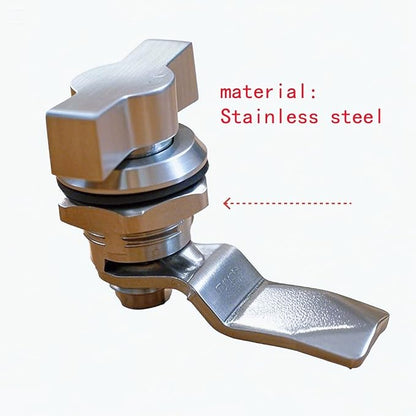 Thumb Operated Offset Cam Lock, Stainless Steel Keyless, Metal Replacement Lock