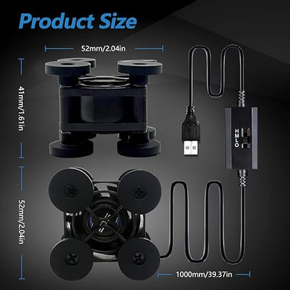 Mini, Compact 40mm x 20mm USB Fan,
