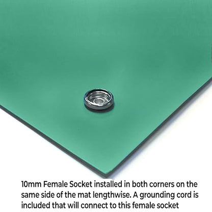 RubberStat Dual Layer ESD Compliant Workstation Rubber Table Mat Kit, Cell