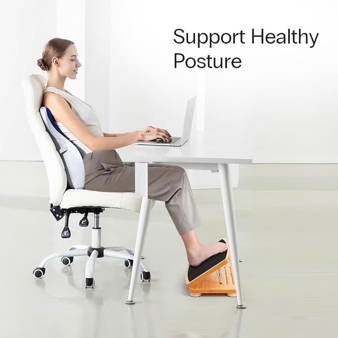 StrongTek Adjustable Wooden Foot Rest
