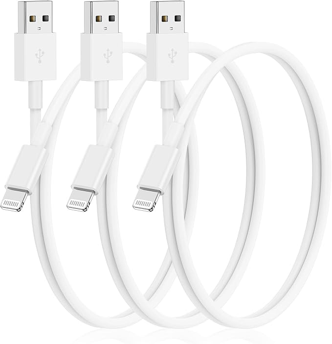 3Pack for iPhone Charging Cable 0.3M-Lightning to USB Cable Wire