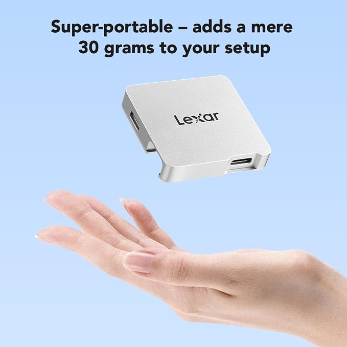 Lexar Professional Go Portable Hub, Four Type-C Ports, USB 3.2 Gen 2,