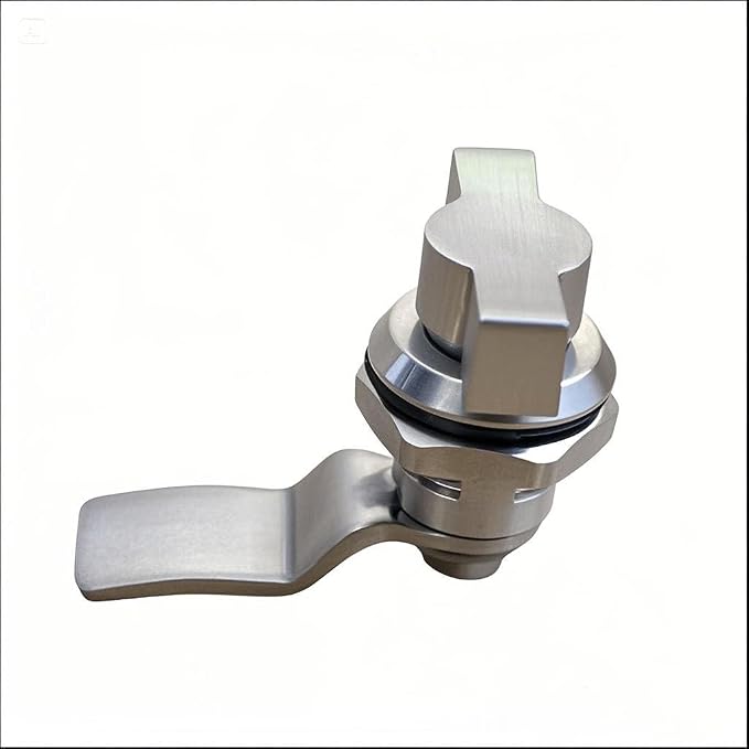 Thumb Operated Offset Cam Lock, Stainless Steel Keyless, Metal Replacement Lock