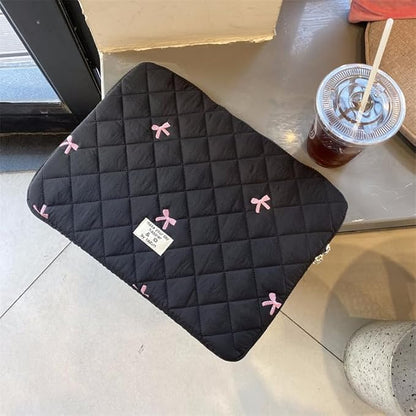 Cute Bow Graphic Carrying Laptop Bag Y2K Preppy Laptop Sleeve Case Bag Kawaii