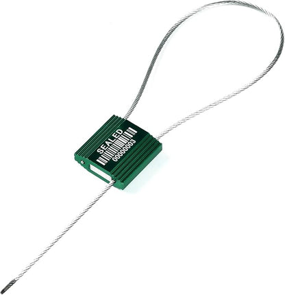 100 Green Steel Cable Seals