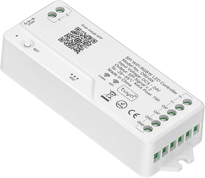 BTF-LIGHTING 2.4G WiFi DR04W SPI RGBW Controller Tuya APP/Smart Life/Google