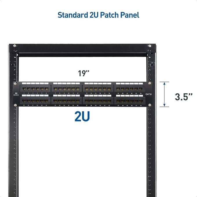 Cable Matters 48 Port Patch Panel Rackmount or Wall Mount 19-Inch