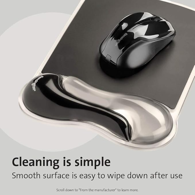 Kensington Mousepad and Wrist Rest, 11-2/5"Wx17-7/10"Lx1-7/10"H, GY Each