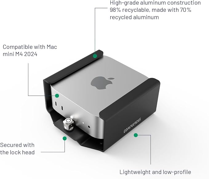 Mac mini M4 2024 Secure Mounting Bracket
